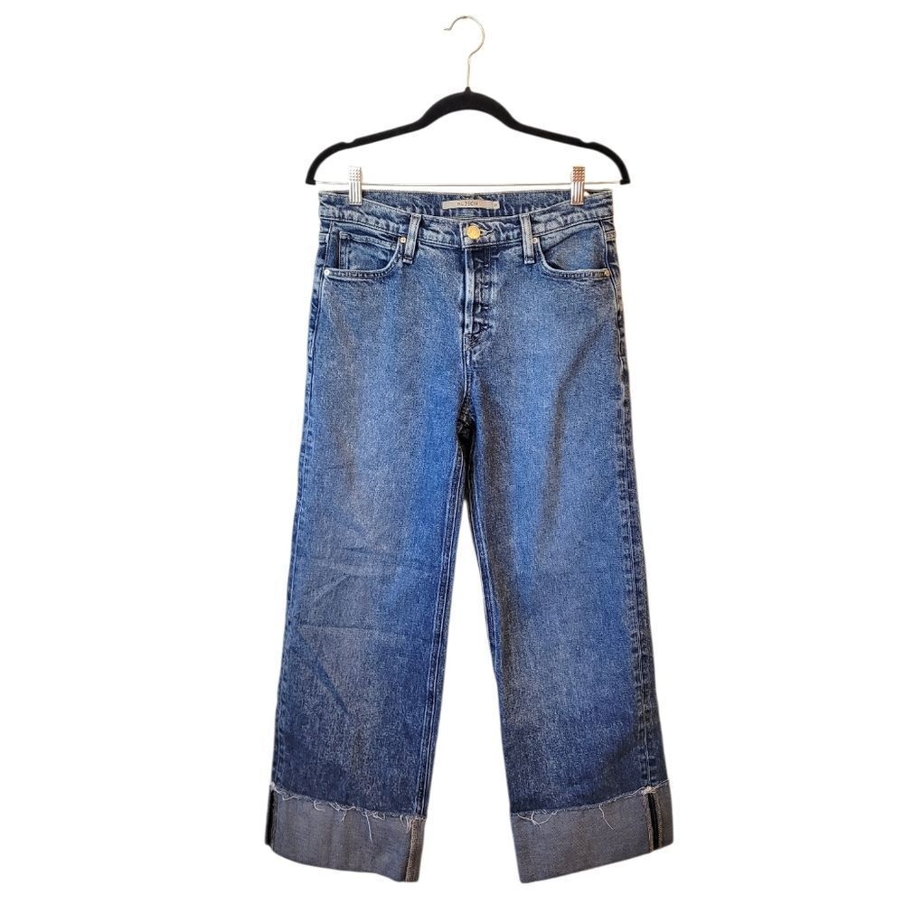 Hudson Rosie High-Rise Wide Leg w/ Cuff Jeans Women's Size 28